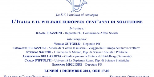 L'Italia e il Welfare Europeo: cent'anni di solitudine