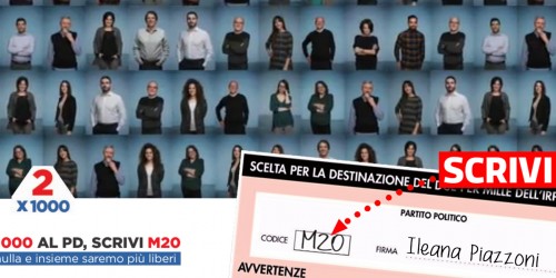 Destinare il 2x1000 al PD: ecco come fare